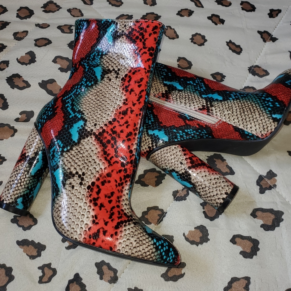 Cape Robbin snakeskin boots/booties